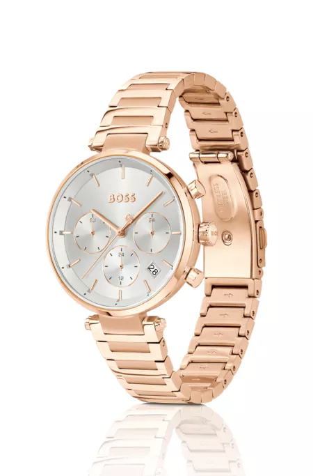 Gold-tone watch with T-bar case