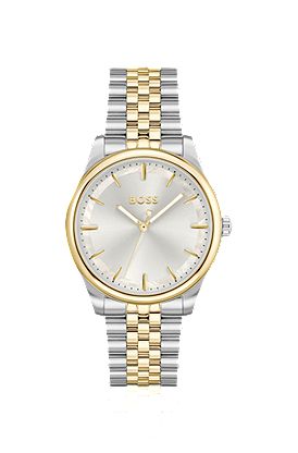 GRACEFUL Two-tone watch with mother-of-pearl inlay