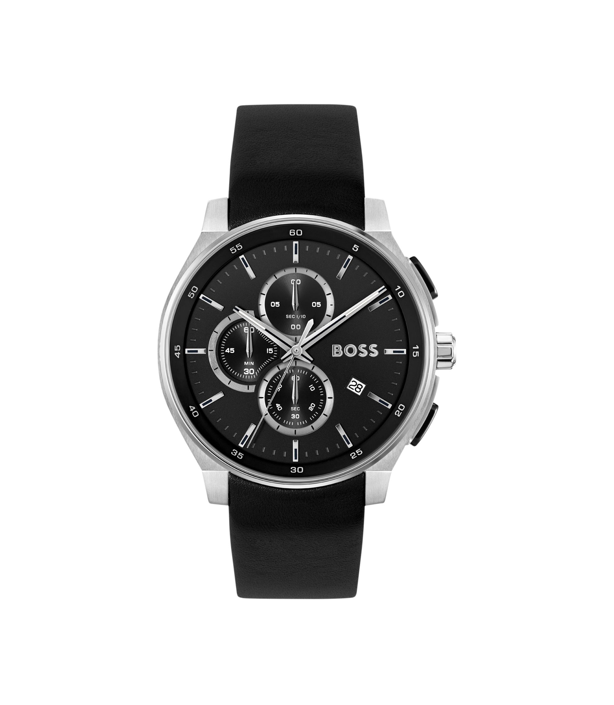 BOSS Montre chronographe avec cadran mat superposé et bracelet