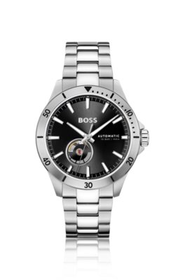 Montre en acier inoxydable à mouvement automatique japonais