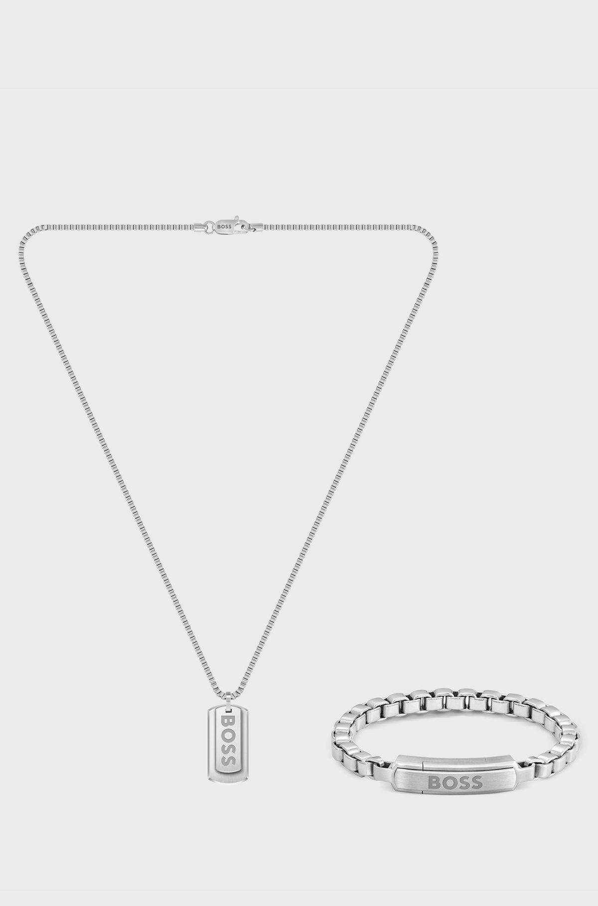 BOSS - ギフトボックス ロゴネックレス マッチングブレスレット BOSS - ギフトボックス ロゴネックレス マッチングブレスレット
