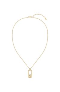Gold-tone chain necklace with Double B monogram pendant, Gold tone