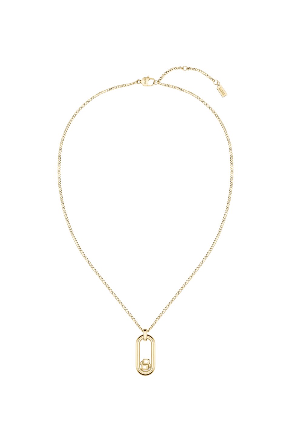 Double-B-pendant necklace