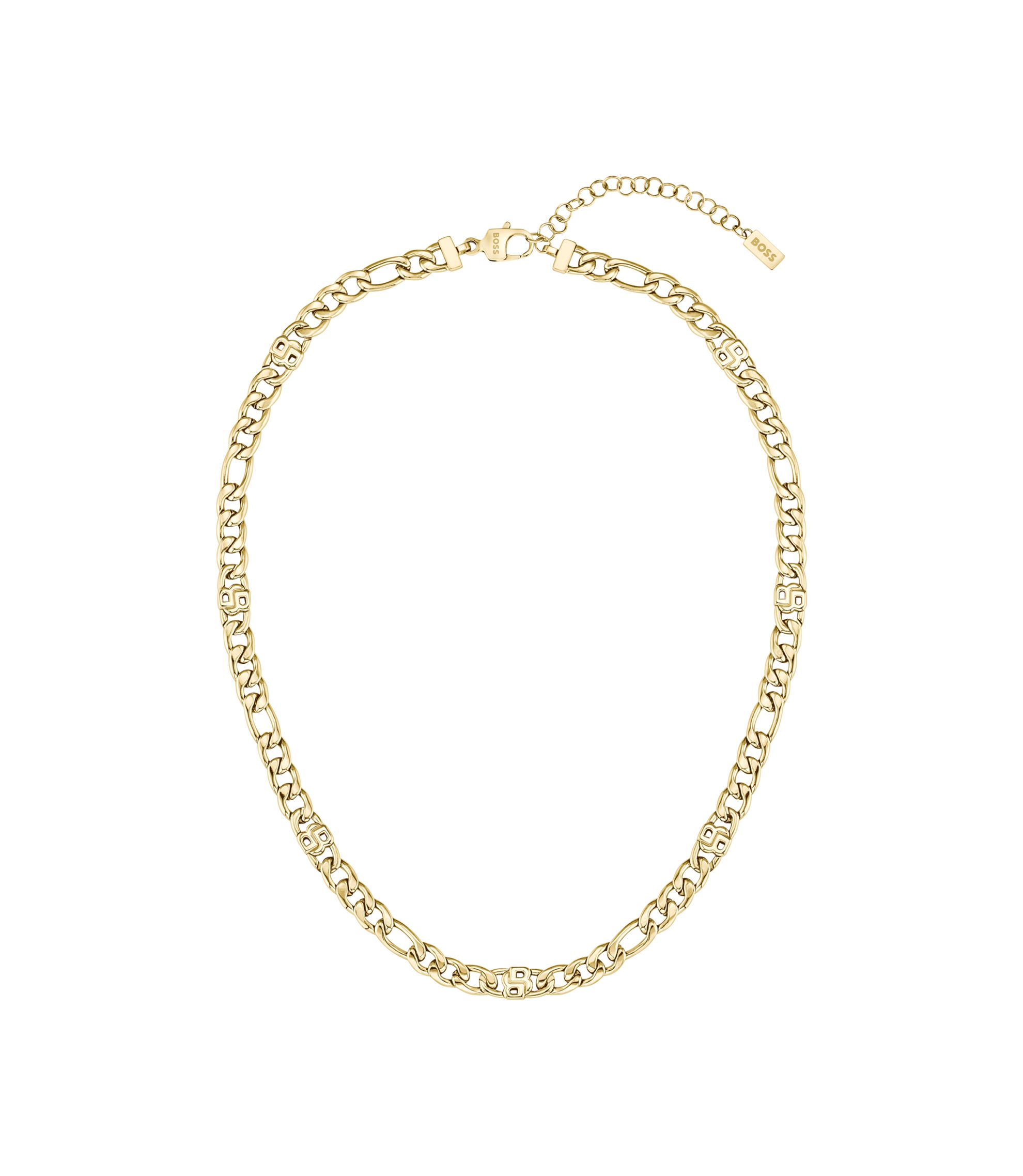 Goldfarbene Gliederhalskette mit Double-B-Monogrammen