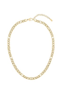 Collier chaîne dorée à monogrammes double B