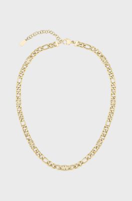 Collar de cadena dorado con monogramas Double B, Tono dorado