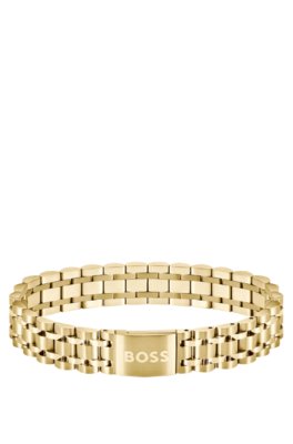 Bracelet doré avec fermoir magnétique à logo gravé