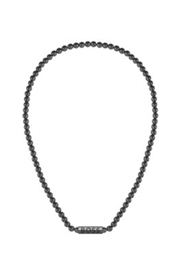 Collier de perles avec fermoir octogonal logoté