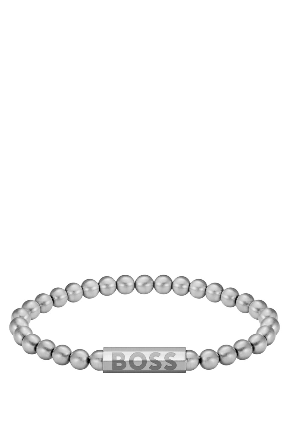 Silver-tone beaded cuff