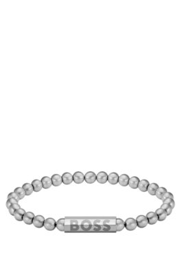 Boss Silver-tone beaded cuff armband herr – bild 3