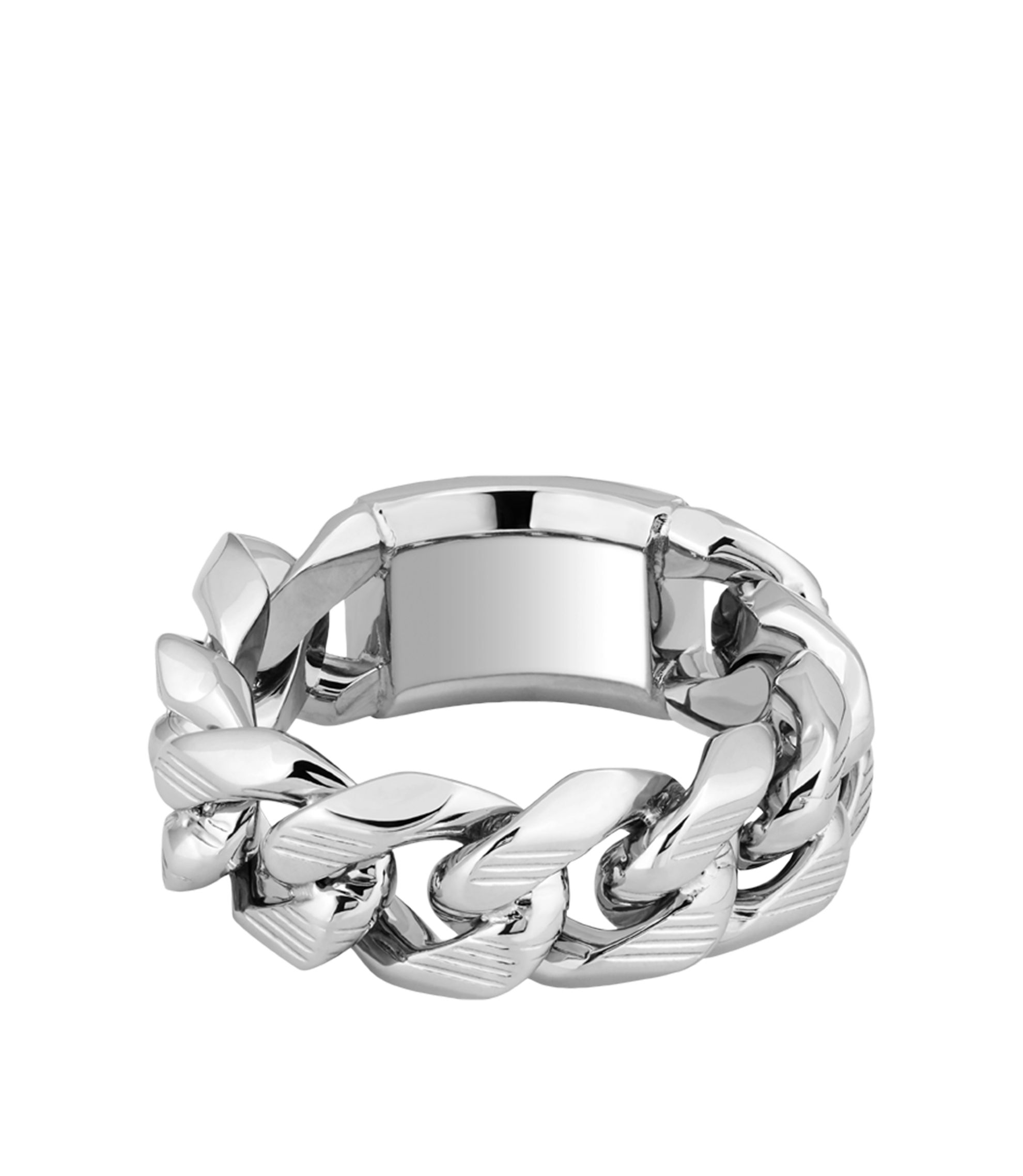 BOSS - チェーンリング ロゴプレート - シルバートーン