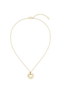 Collar dorado con aro con logo, Tono dorado