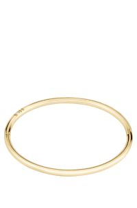 Bracelet jonc dor&eacute; avec d&eacute;tail logot&eacute;, Couleur dor&eacute;e