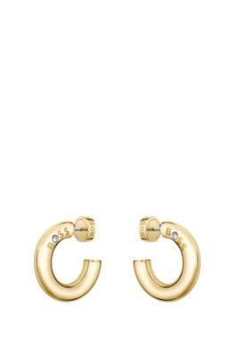 Gold-tone hoop earrings