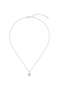 Silver-tone necklace with Double B monogram pendant, Silver tone