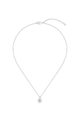 Silver-tone necklace with Double B monogram pendant
