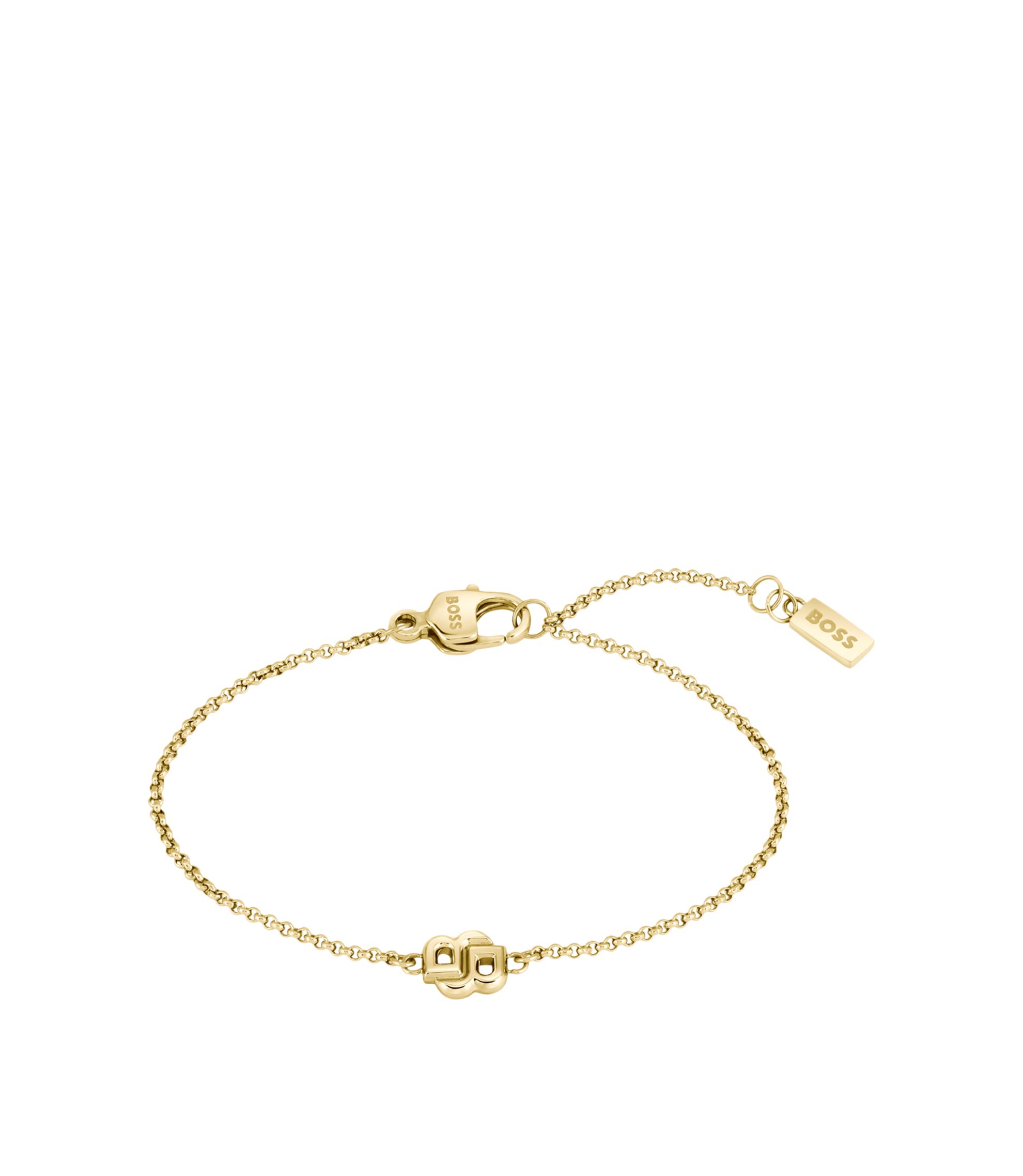Goldfarbenes Gliederarmband mit Double-B-Monogramm