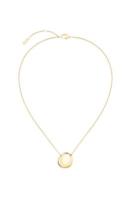 Boss Gold-tone necklace with pebble-style pendant hängsmycken dam – bild 2