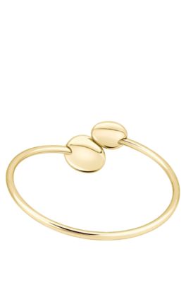 ゴールドトーン バングル ペブルスタイルナゲット, ゴールドトーン