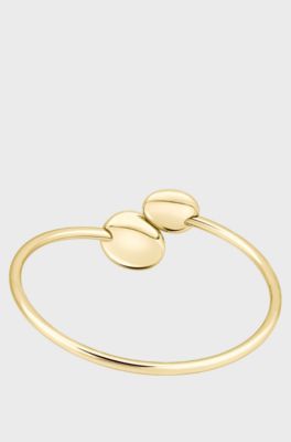 Bracciale color oro con perle stile ciottoli, Color oro