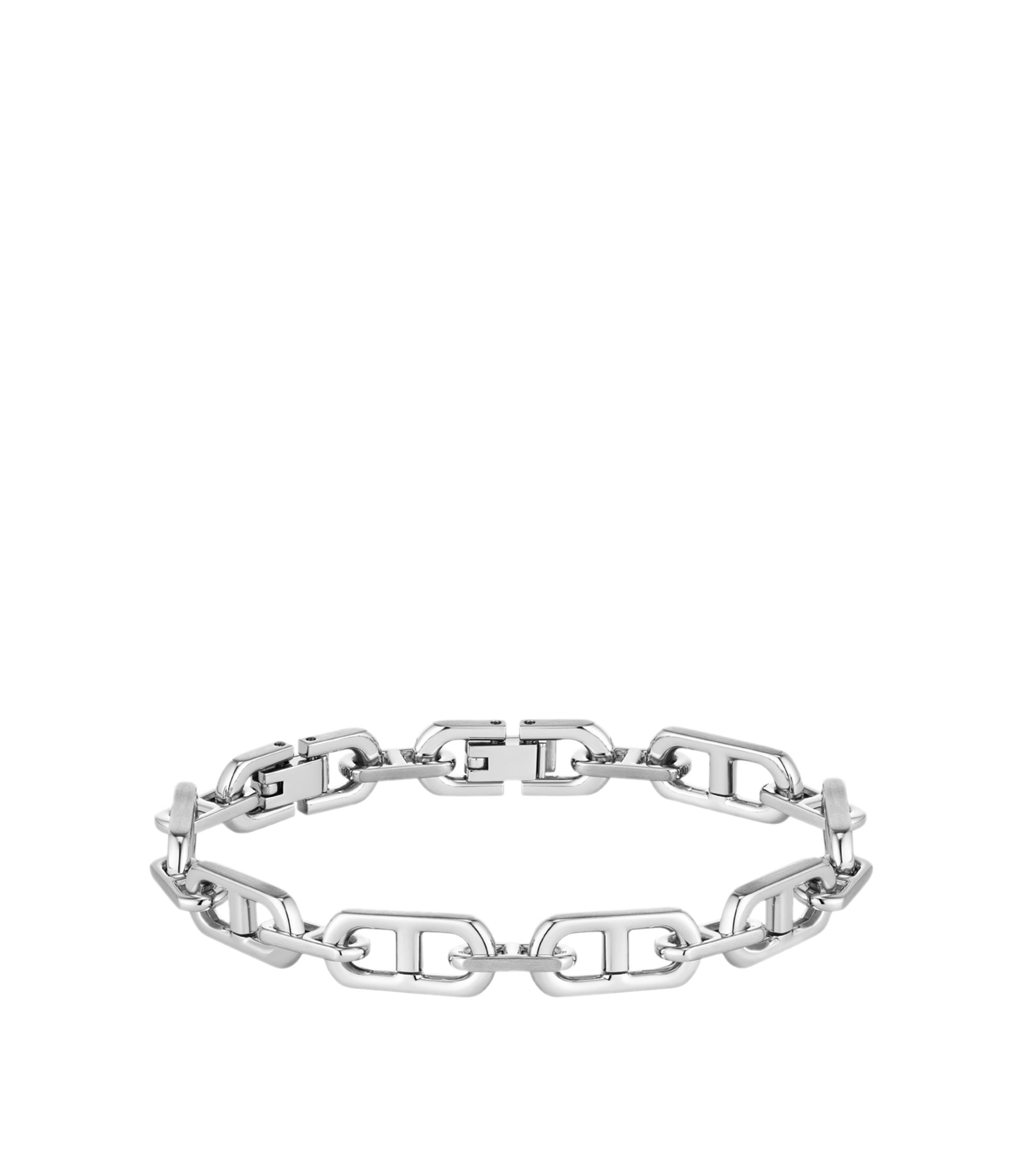 Armband mit gebürsteten und polierten Gliedern