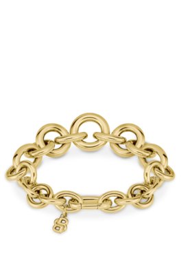 Boss Gold-tone bracelet with circle and oval links armband dam – bild 2