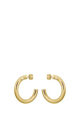 Guldf&auml;rgade creol&ouml;rh&auml;ngen med logga, Guldf&auml;rg