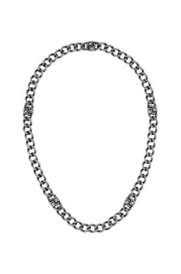 Collier cha&icirc;ne &agrave; monogrammes Double&nbsp;B, Couleur argent&eacute;e