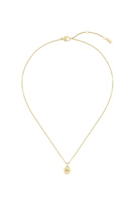 Gold-tone necklace with Double B monogram pendant