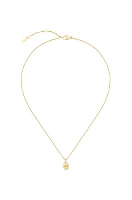 Gold-tone necklace with Double B monogram pendant, Gold tone