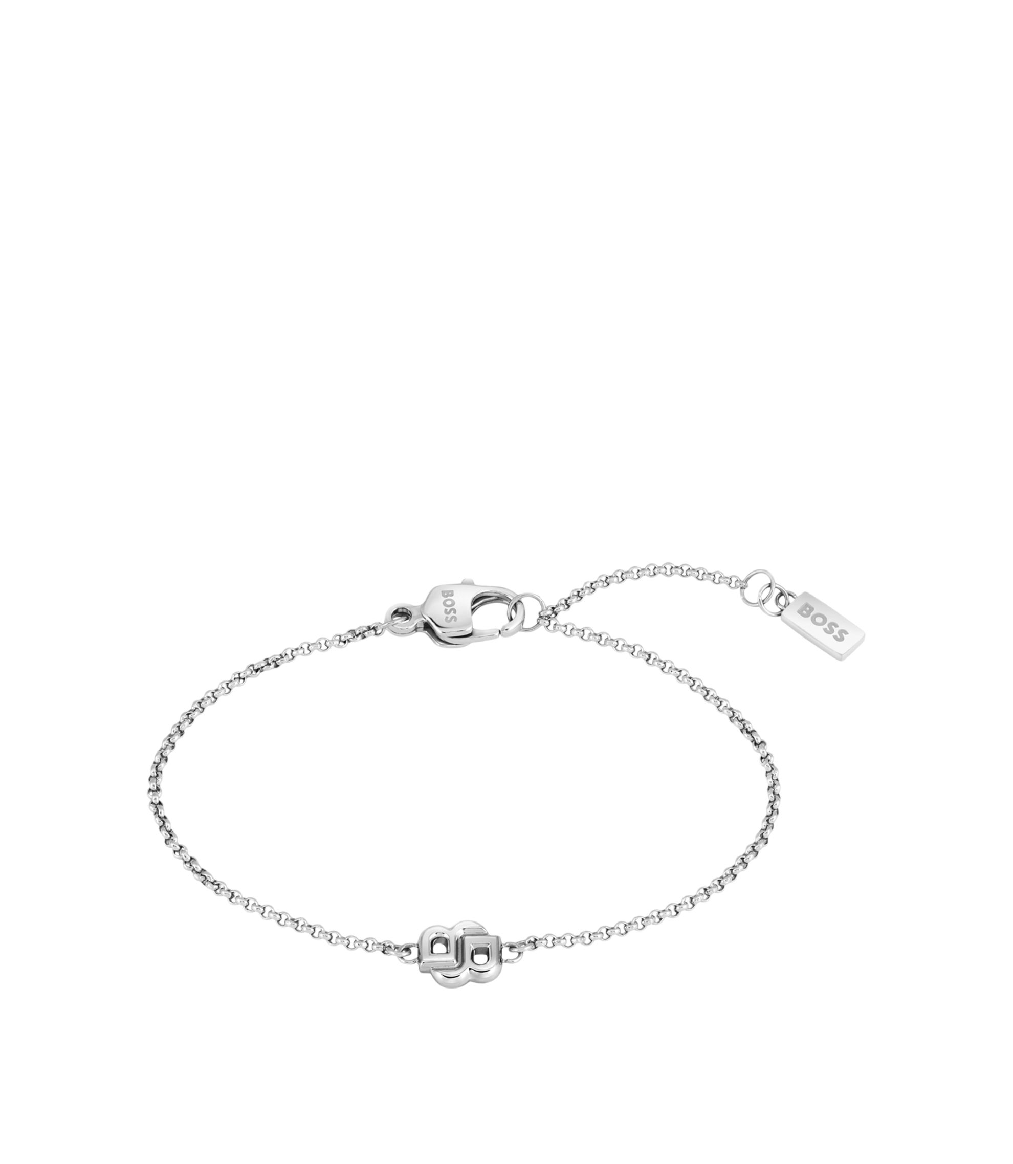 Silberfarbenes Armband mit Double-B-Monogramm