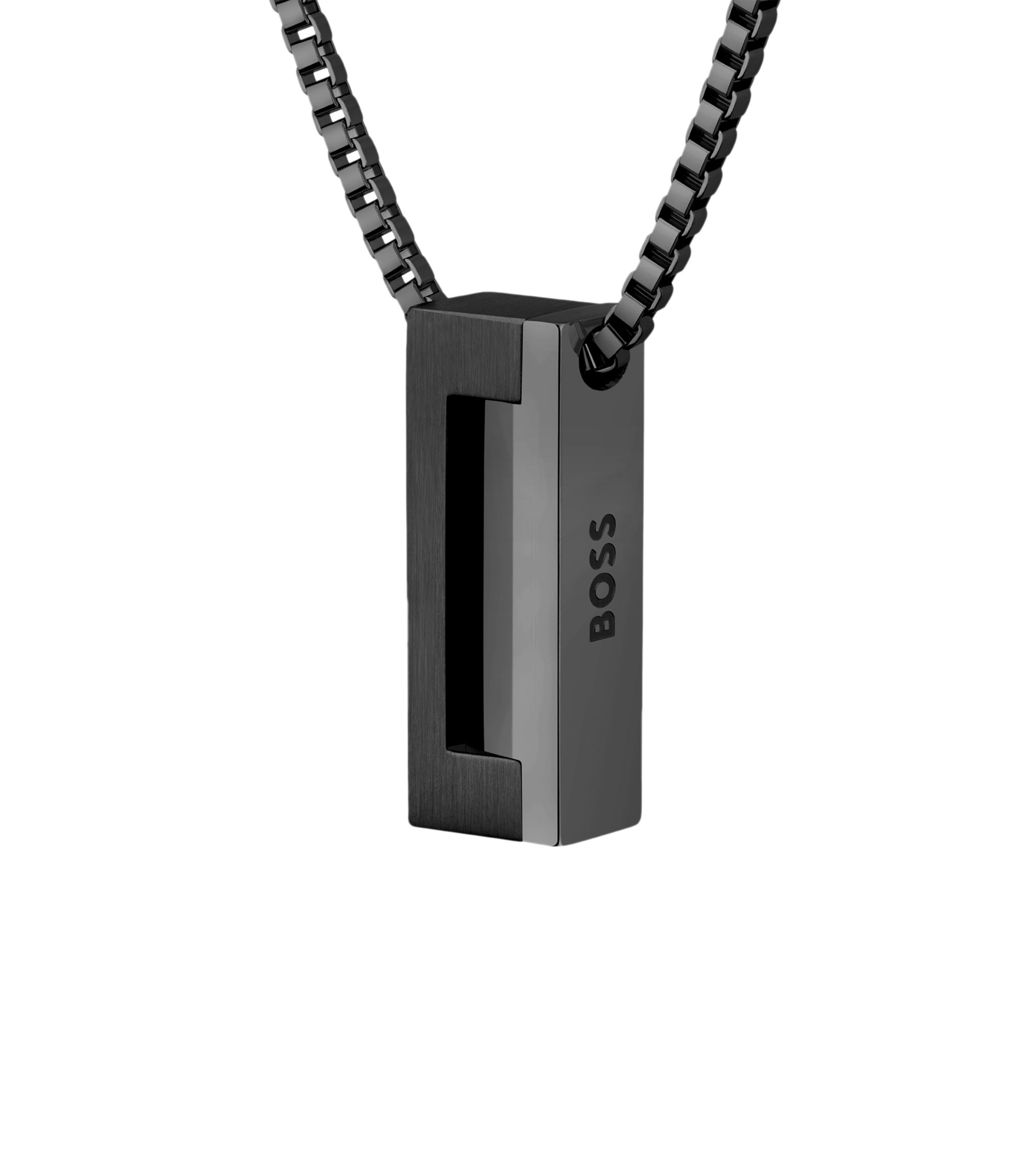 BOSS Collier brossé et lisse Noir