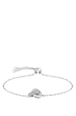 Boss Silver-tone bracelet with intertwined rings armband dam – bild 2