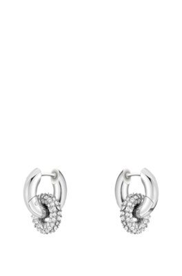 Boss Earrings with pavé crystals örhängen dam – bild 2