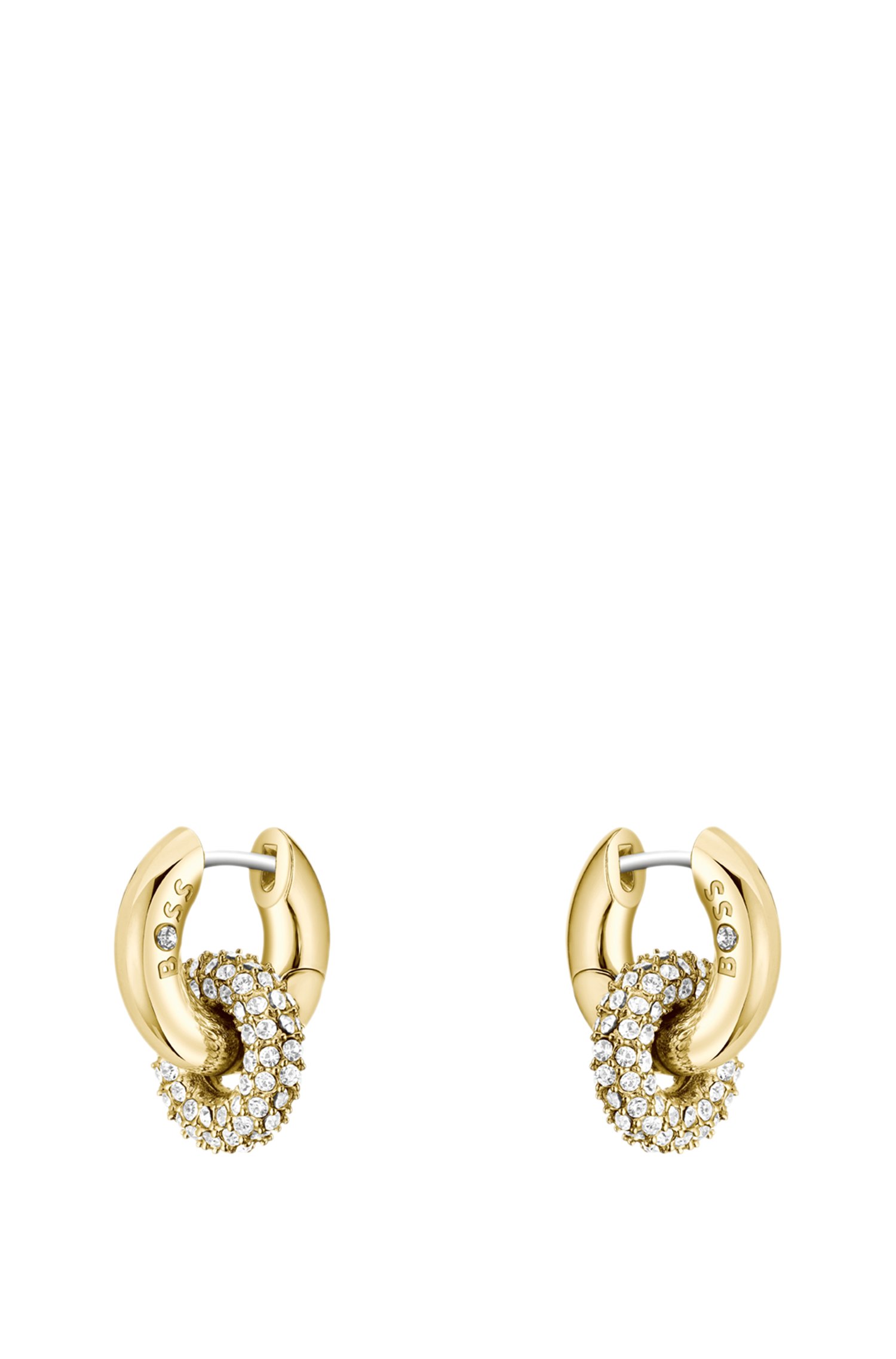 Boss Interlinked-hoop earrings örhängen dam