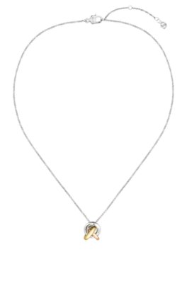 BOSS Damen Silberfarben Dreifarbige Halskette Im Knoten-Design Onesi