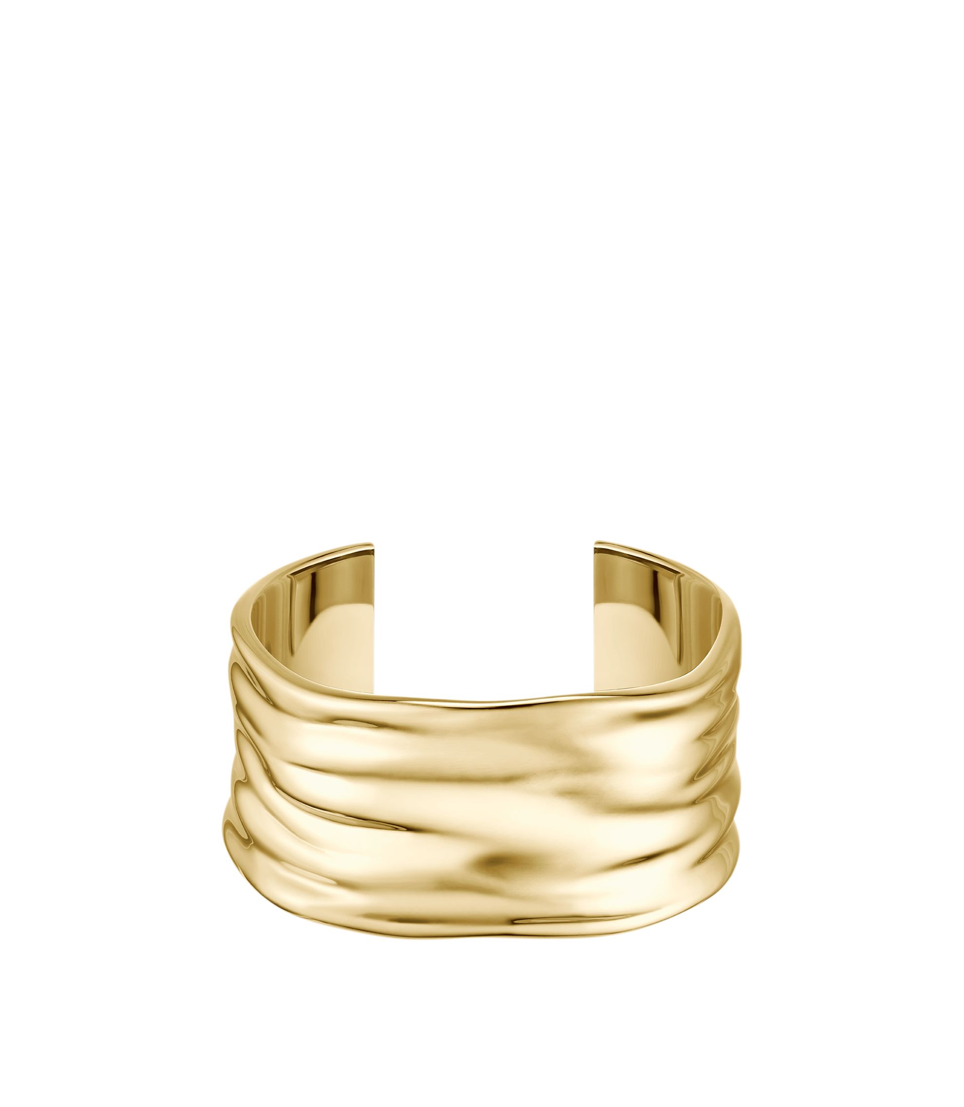 Goldfarbener Armreif mit Wellen-Design