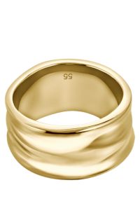 Anillo con diseño ondulado, Tono dorado
