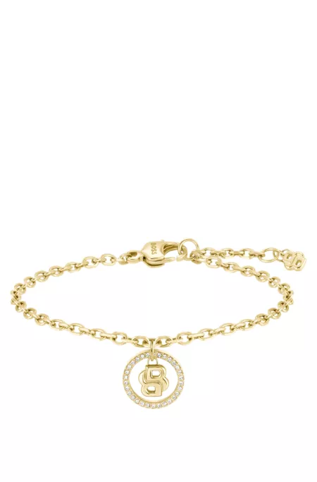 Gold-tone bracelet with Double B monogram charm