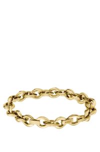 Gold-tone bracelet with petal-shaped links, Gold tone