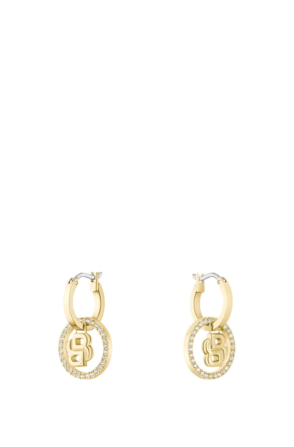 Gold-tone earrings with Double B monogram charm