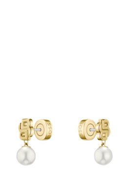 Gold-tone earrings with Double B monogram