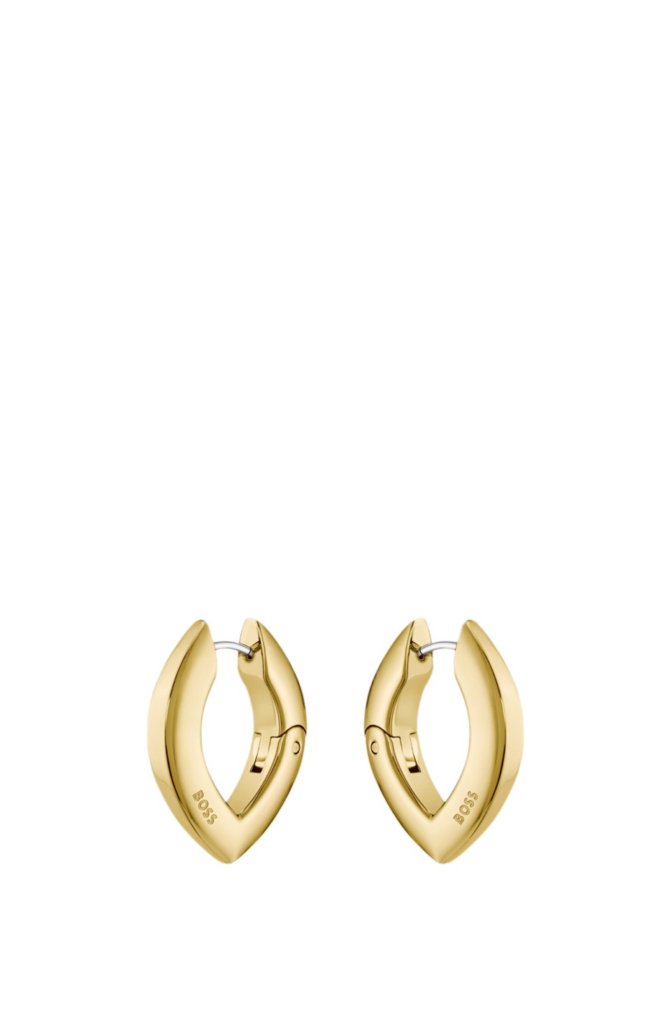 Gold-tone earrings with petal shape