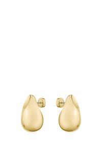 Gold-tone earrings with drop design, Goudkleurig