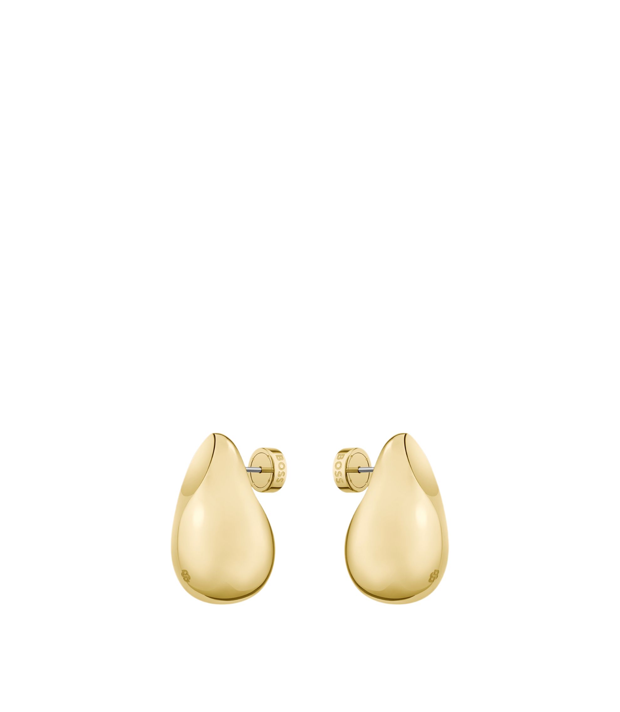 Goldfarbene Ohrringe mit Tropfen-Design