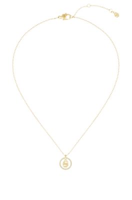 Gold-tone necklace with Double B monogram pendant, Gold tone