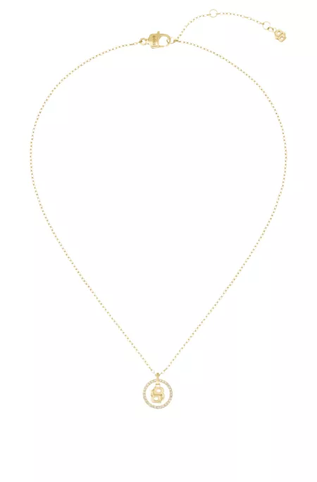 Gold-tone necklace with Double B monogram pendant
