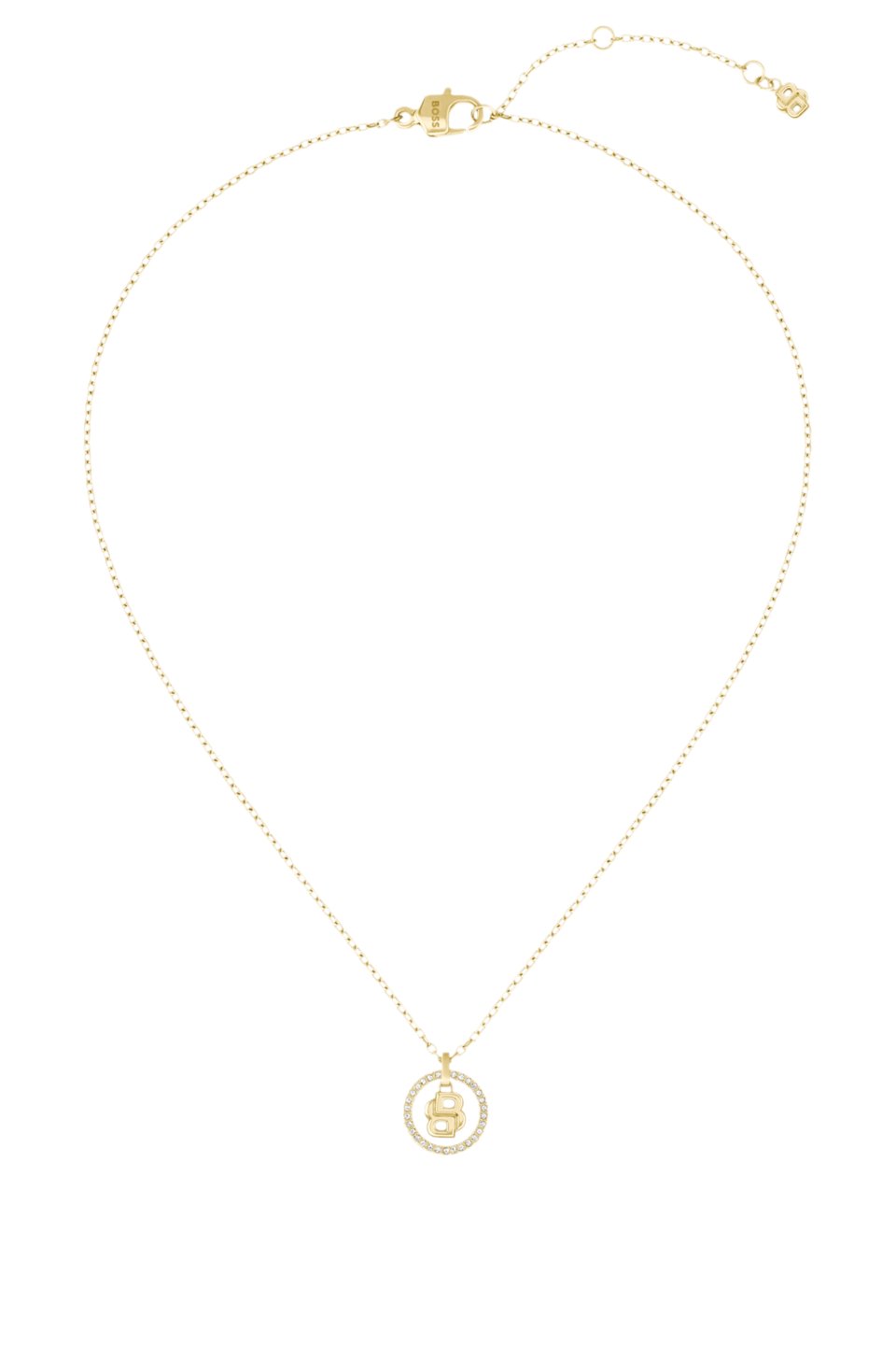 Gold-tone necklace with Double B monogram pendant