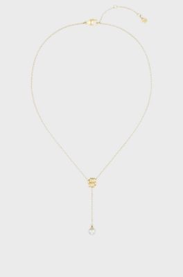 Collana color oro con monogramma Double B, Color oro