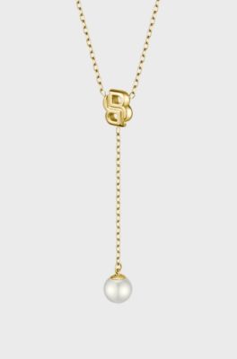 Gold-tone necklace with Double B monogram, Gold tone